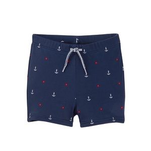 Janie and Jack baby boy 0-3 month navy anchor swim short